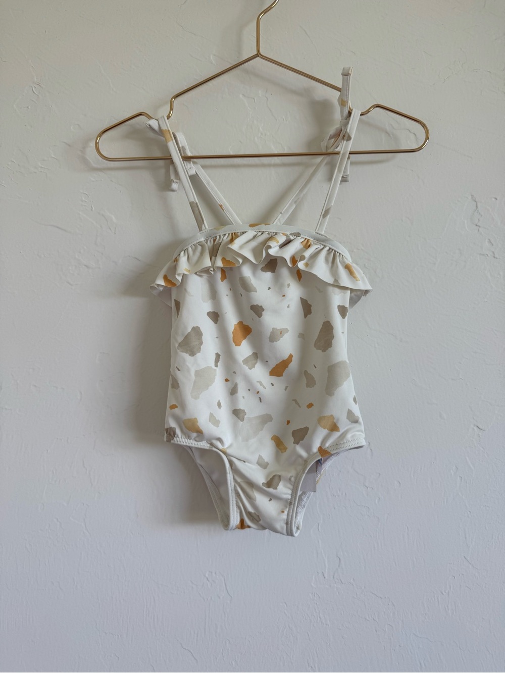 Terrazzo Ruffle One-Piece Swimsuit - Picture 4 of 6